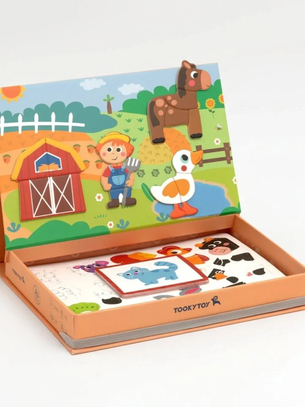 NEW Montessori Magnetic Farm Puzzle Learning Game Educational Travel Toy Kids